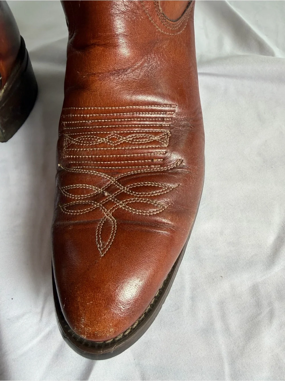 Kenny Rogers Leather Western Cowboy Boots Brown Men’s 10.5 D Rodeo Vintage
